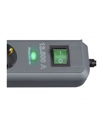 Brennenstuhl Eco-Line sockets 6-fold - anthracite 13.500A surge protection