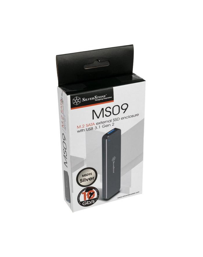 silverstone technology Silvstone SST-MS09S USB 3.1 - M.2 SATA SSD to USB 3.1 Gen 2 główny