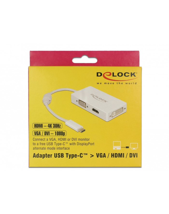 DeLOCK Adap. C St>VGA/HDMI/DVI blue wh główny