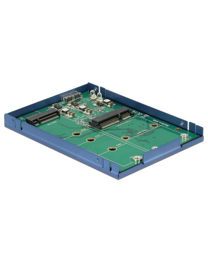 DeLOCK USB3.1 Micro-B blue>M.2+ mSATA 2,5 - converter inkl. 9,5mm casing główny