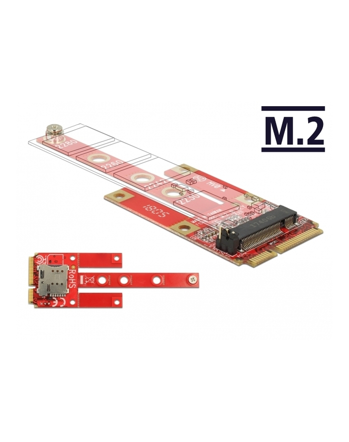 DeLOCK converter Mini PCIe>M.2 + Micro SIM główny