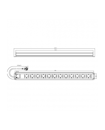 Bachmann 90 ° Craftsman strip, 12-way power strip