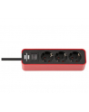 Brennenstuhl Ecolor power strip 3-fold red - / black - nr 1