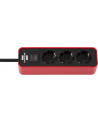 Brennenstuhl Ecolor power strip 3-fold red - / black - nr 5