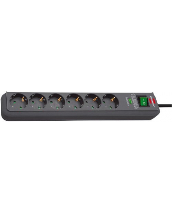 Brennenstuhl Eco-Line sockets 6-fold - anthracite 13.500A surge protection