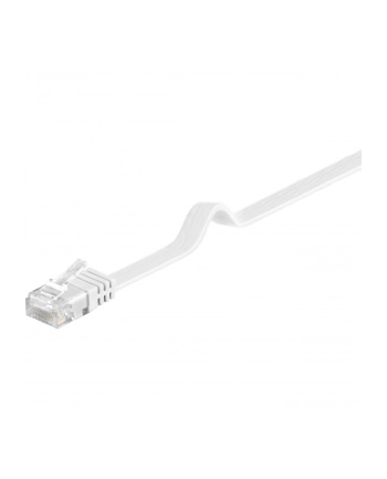 goobay Patch cable Cat6 U/UTP flat white 10,0m