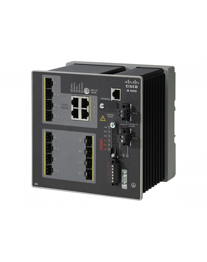 Cisco Systems Cisco IE 4000 8 x SFP 1G, 4 x 1G Combo , LAN Base główny