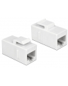 DeLOCK Keystone RJ45 Bu/Bu Cat.6 white - UTP - nr 1