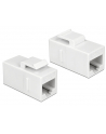 DeLOCK Keystone RJ45 Bu/Bu Cat.6 white - UTP - nr 2