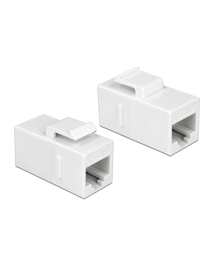 DeLOCK Keystone RJ45 Bu/Bu Cat.6 white - UTP główny