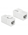 DeLOCK Keystone RJ45 Bu/Bu Cat.6 white - UTP - nr 9