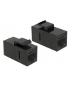 DeLOCK Keystone RJ45 Bu/Bu Cat.6 black - nr 10