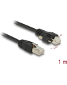 DeLOCK Patch cable m. Schraube Cat.6 1m black - nr 11