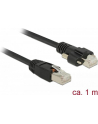 DeLOCK Patch cable m. Schraube Cat.6 1m black - nr 4