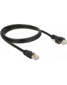 DeLOCK Patch cable m. Schraube Cat.6 1m black - nr 5