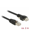 DeLOCK Patch cable m. Schraube Cat.6 2m black - nr 2