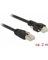 DeLOCK Patch cable m. Schraube Cat.6 2m black - nr 3