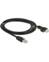 DeLOCK Patch cable m. Schraube Cat.6 2m black - nr 8