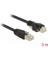 DeLOCK Patch cable m. Schraube Cat.6 3m black - nr 10