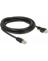 DeLOCK Patch cable m. Schraube Cat.6 3m black - nr 11