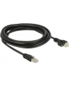 DeLOCK Patch cable m. Schraube Cat.6 3m black - nr 8