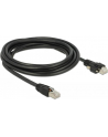 DeLOCK Patch cable m. Schraube Cat.6 3m black - nr 9