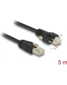 DeLOCK Patch cable m. Schraube Cat.6 5m black - nr 10