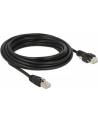 DeLOCK Patch cable m. Schraube Cat.6 5m black - nr 12