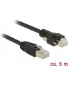 DeLOCK Patch cable m. Schraube Cat.6 5m black - nr 16