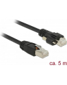 DeLOCK Patch cable m. Schraube Cat.6 5m black - nr 3