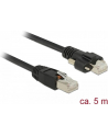 DeLOCK Patch cable m. Schraube Cat.6 5m black - nr 8