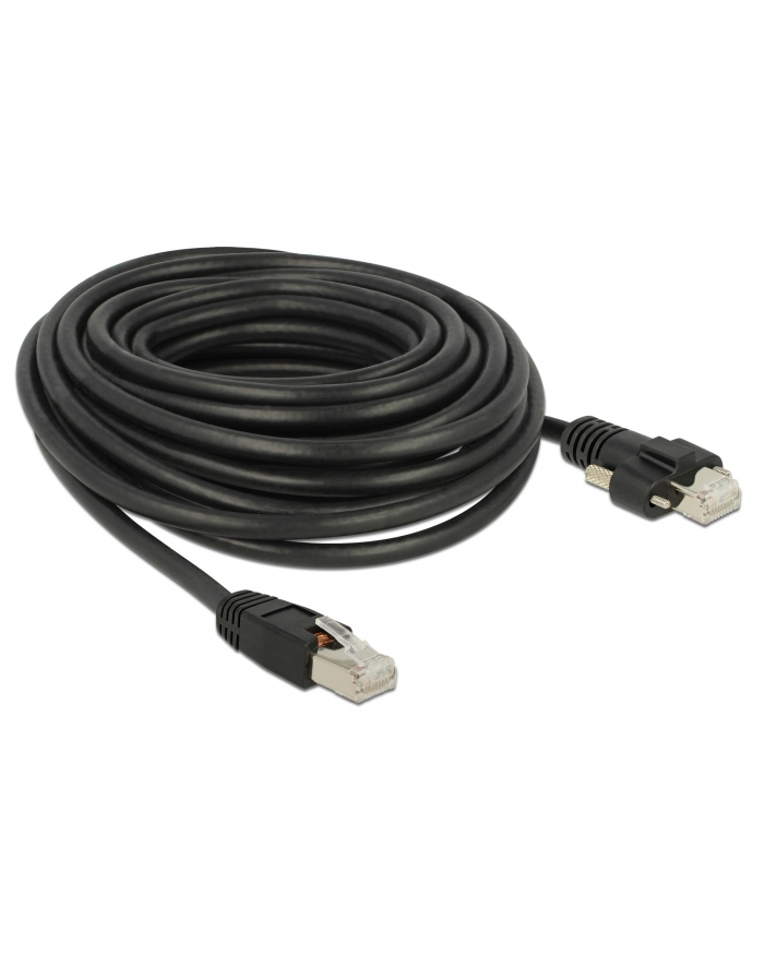 DeLOCK Patch cable m. Schraube Cat.6 10m black główny