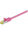 goobay Patch cable SFTP m.Cat7 pink 1,00m - LSZH, Magenta - nr 8