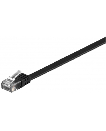 goobay Patch cable Cat6 U/UTP flat black 0,5m