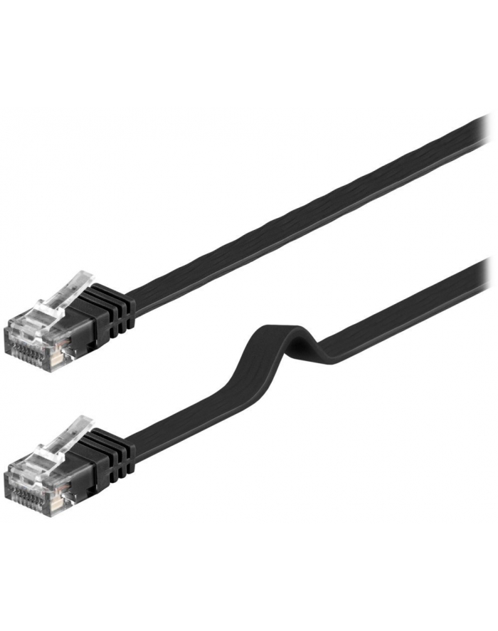 goobay Patch cable Cat6 U / UTP flat black 1,0m główny