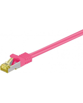 goobay Patch cable SFTP m.Cat7 pink 0,25m - LSZH, Magenta