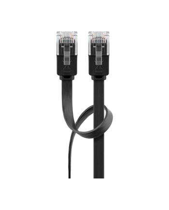 goobay Patch cable Cat6 U/UTP flat black 15,0m