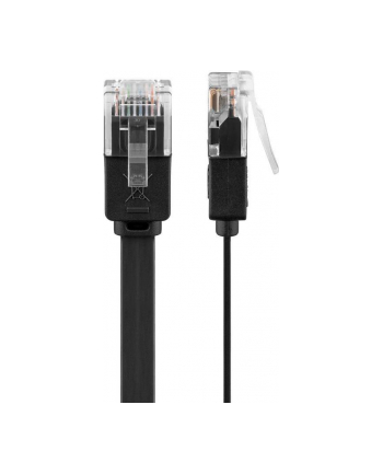 goobay Patch cable Cat6 U/UTP flat black 15,0m