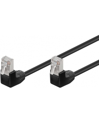 goobay Patch cable CAT5e F/UTP 2x90° black 0,25m