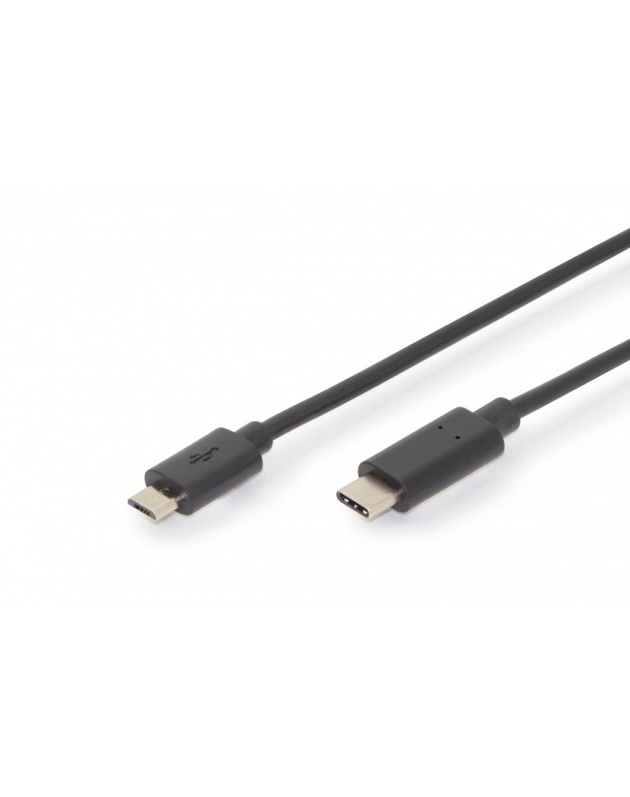 assmann Kabel połączeniowy USB 2.0 HighSpeed Typ USB C/microUSB B M/M czarny 3m główny