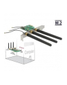 DeLOCK PCIe> 1x M.2 with 3 antennas - Low profile - nr 2