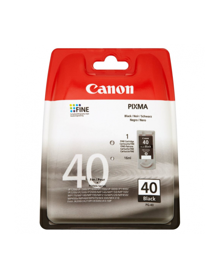 Głowica Canon PG40 black pigment BLISTER WS | 16ml | iP1200/1600/2200/MP150/1 główny