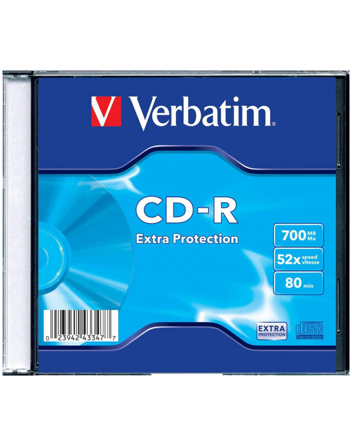 CD-R VERBATIM 43347 700MB/80MIN DATA LIFE SLIM 1SZT główny