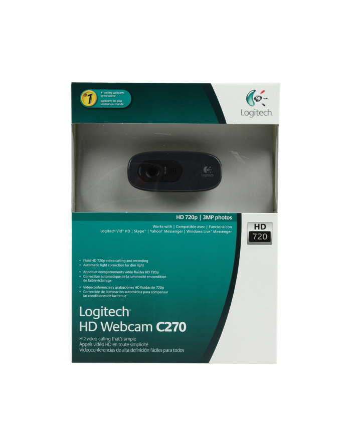 Kamera internetowa LOGITECH HD Webcam C270 VID           960-000636 główny
