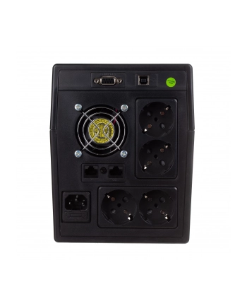 DIGITUS Zasilacz awaryjny UPS Line-Ineractive LCD, 1500VA/900W, AVR, 4xSCHUKO, USB, RJ11