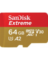 SANDISK EXTREME microSDXC 64 GB 160/60 MB/s A2 C10 V30 UHS-I U3 ActionCam - nr 22