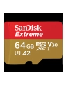 SANDISK EXTREME microSDXC 64 GB 160/60 MB/s A2 C10 V30 UHS-I U3 ActionCam - nr 25