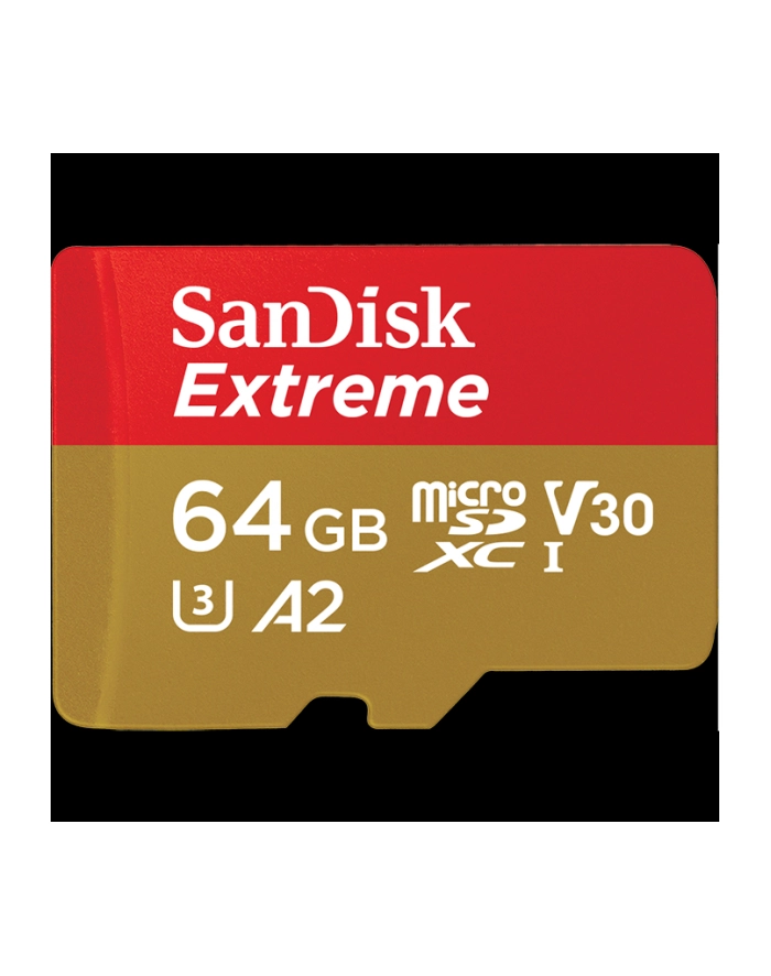 SANDISK EXTREME microSDXC 64 GB 160/60 MB/s A2 C10 V30 UHS-I U3 ActionCam główny