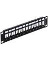 PATCH PANEL 12 PORT 1U DO MODUŁÓW 10'' KEYSTONE CZARNY DELOCK - nr 10