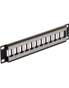PATCH PANEL 12 PORT 1U DO MODUŁÓW 10'' KEYSTONE CZARNY DELOCK - nr 16